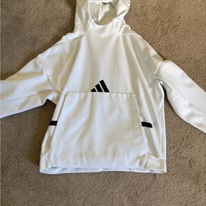 Adidas White and Black Hoodie